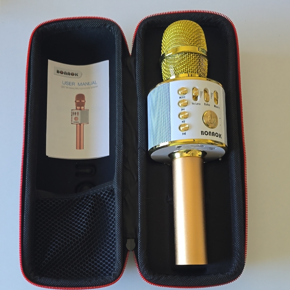 Gold and Silver Wireless Microphone